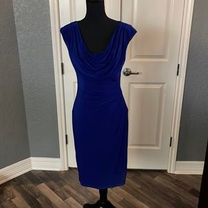 Flattering blue dress!